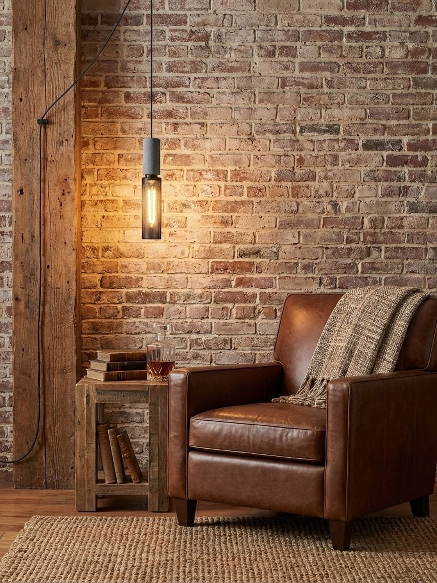 Perforated Iron Plug-In Pendant Light