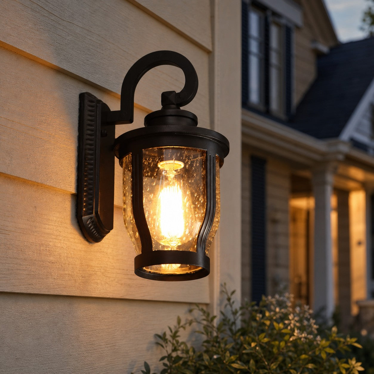 Vintage Rain Glass Outdoor Wall Sconce