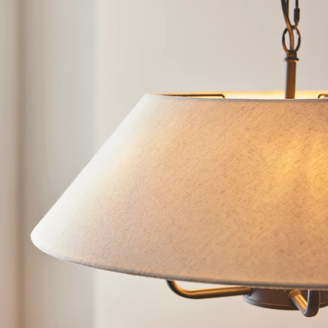 Zevatik Pendant Lamp with Linen Shade – Classic Multi-Light Design for Dining and Living