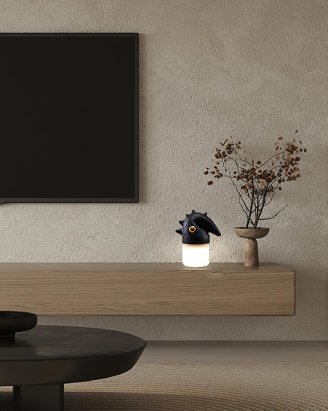 Tischlampe mit Akku - Dekoratives Rosshaarlicht fürs Schlafzimmer
