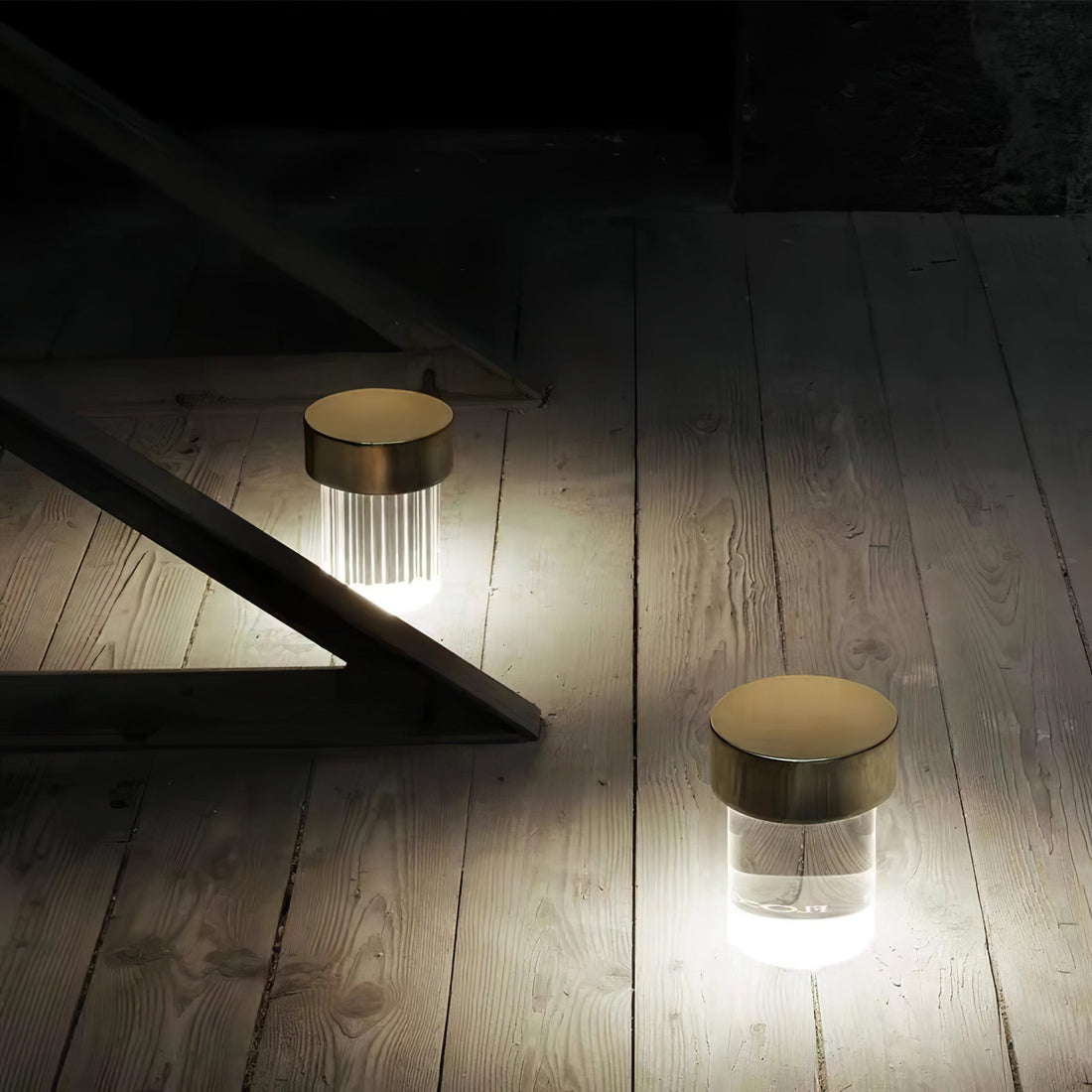 Tragbare Tischlampe – wiederaufladbare Glaslampe für Wohnzimmer und Schreibtisch