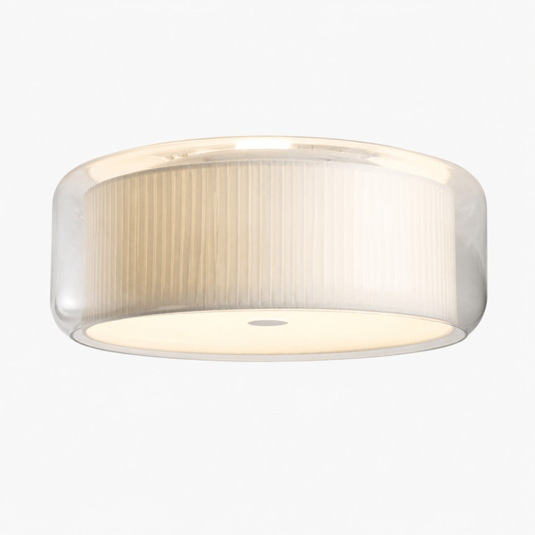 Bauhaus Glass Fabric Flush Mount Ceiling Light