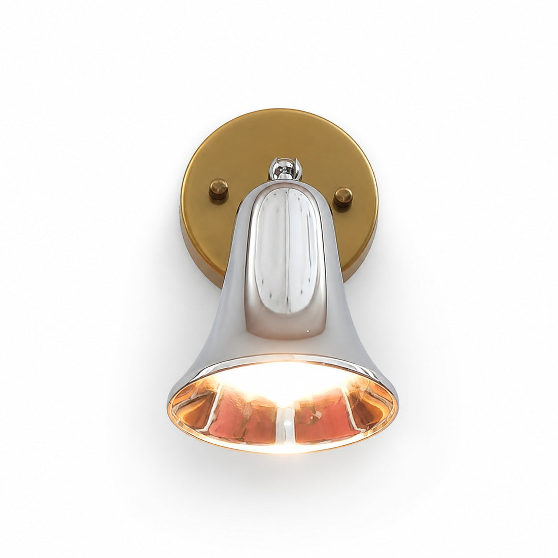 Vintage Brass Adjustable Wall Sconce with Cone and Bell Shade Options