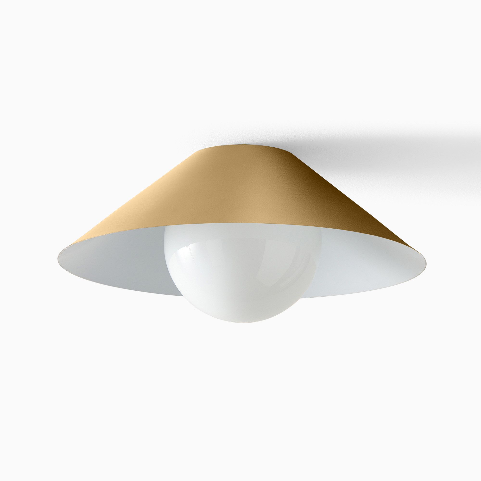 Brivana Metal Semi-Flush Ceiling Light - Modern Cone Lamp for Hallway