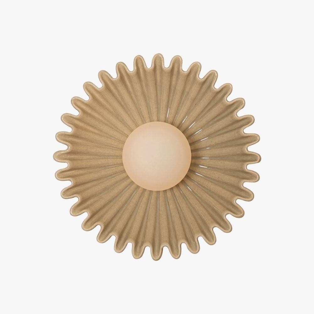Glova Nordic Floral Ceramic Wall Light – Sculptural Accent Wall Lamp for Bedroom, Hallway, Living Room