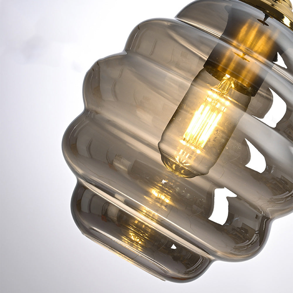 Glass Modern Pendant Lighting - Multi-layer Ring Fixture for Kitchen