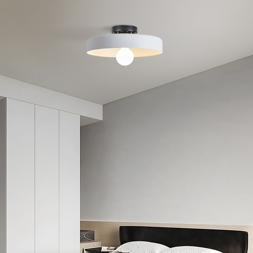 Flush Mount Art Decor Ceiling Light - Iron Round Fixture for Entryway