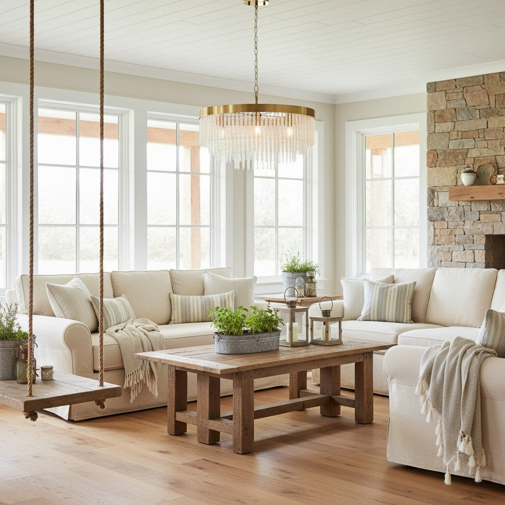 Cavara Multi-Tier Glass Rod Chandelier – Tiered Brass Pendant for Dining and Entry