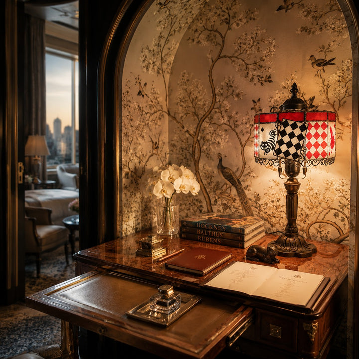 Alice Storybook Glas Tischlampe