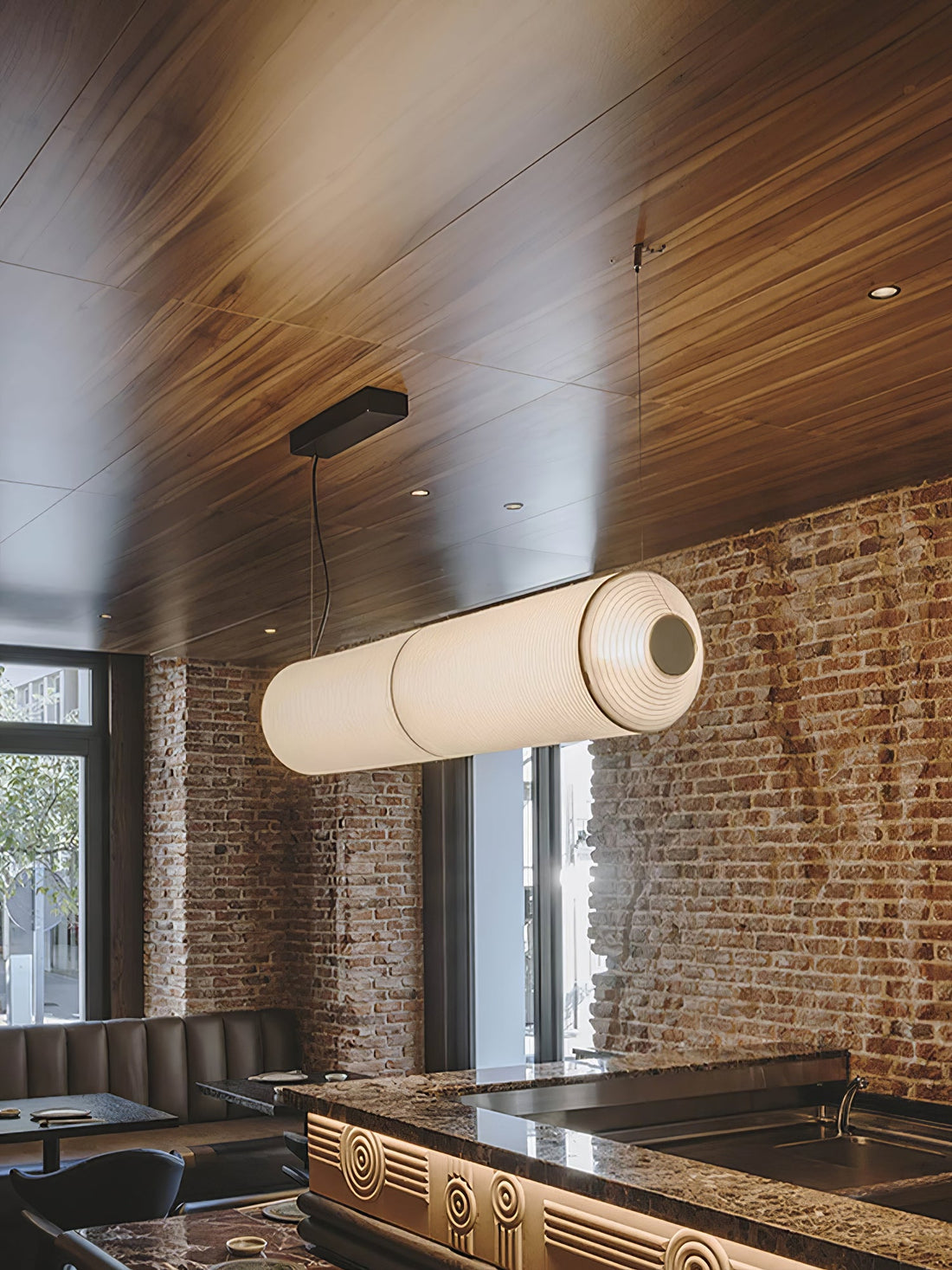 Hängelampe aus Maulbeerseide – Warme LED-Beleuchtung für Wohnzimmer