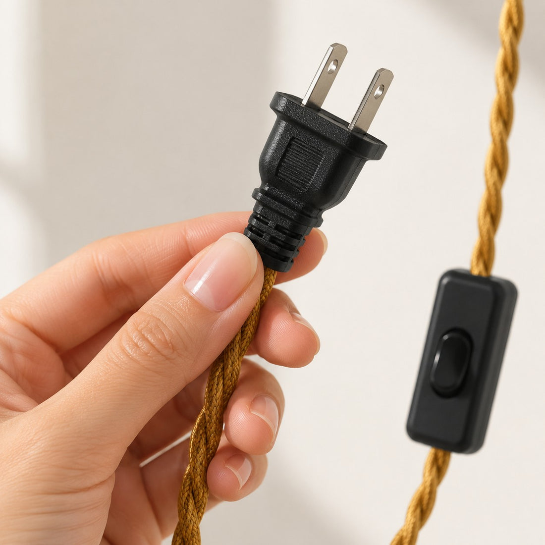 Plug-in-Hängeleuchte aus geriffeltem Blumenglas