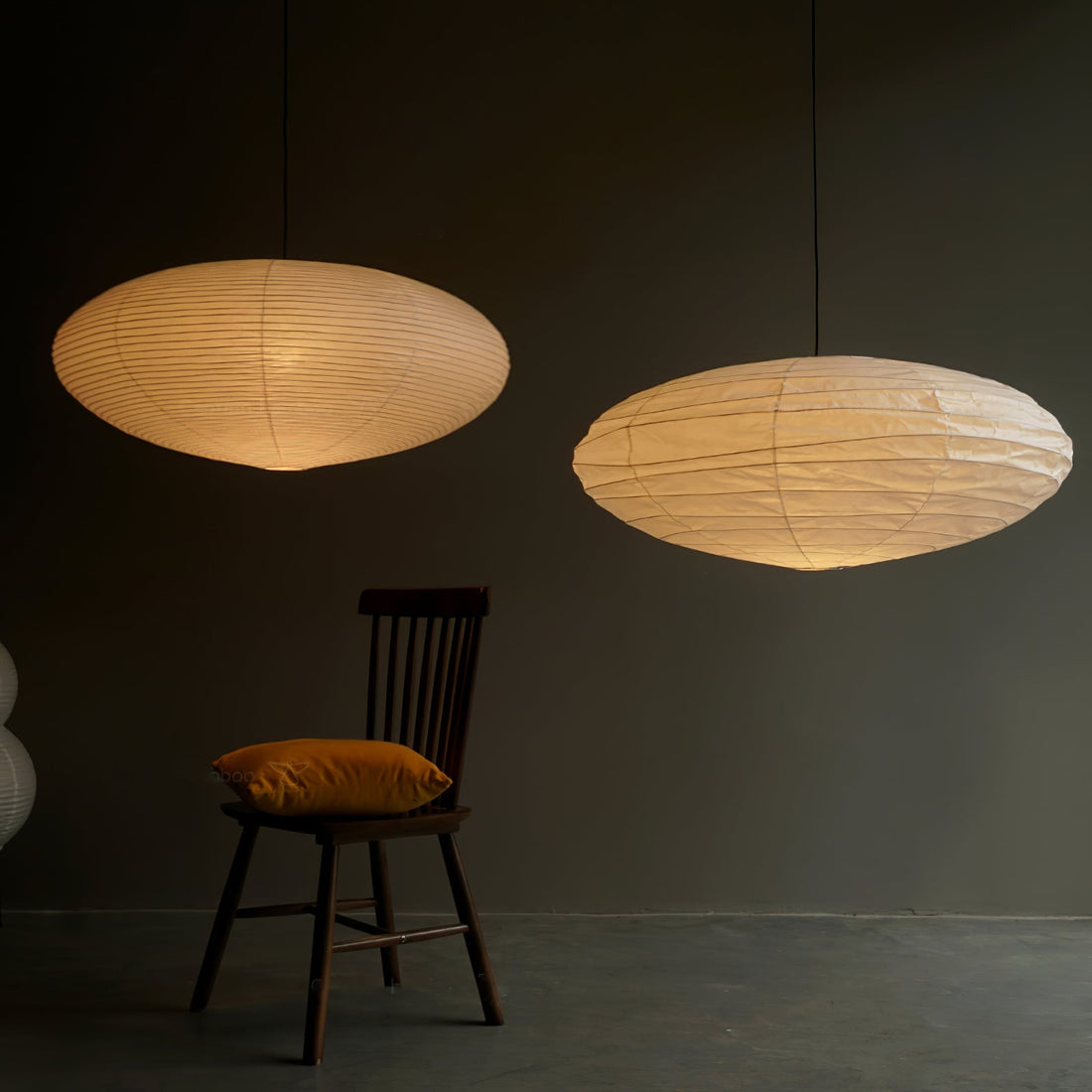 Mulberry Paper Plug-In Pendant Light