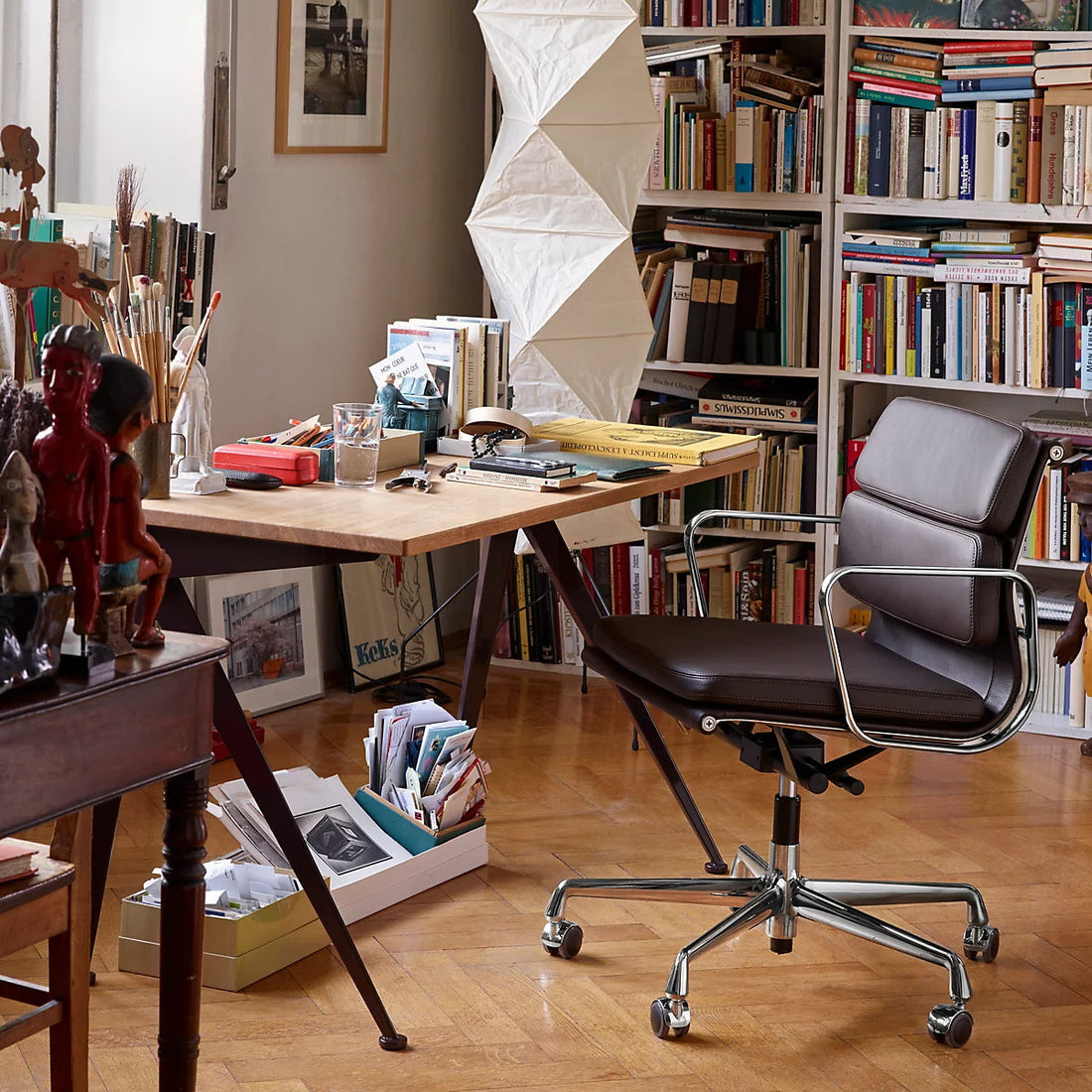 Rice Paper Floor Lamp - Bamboo Frame Soft Light for Living Room