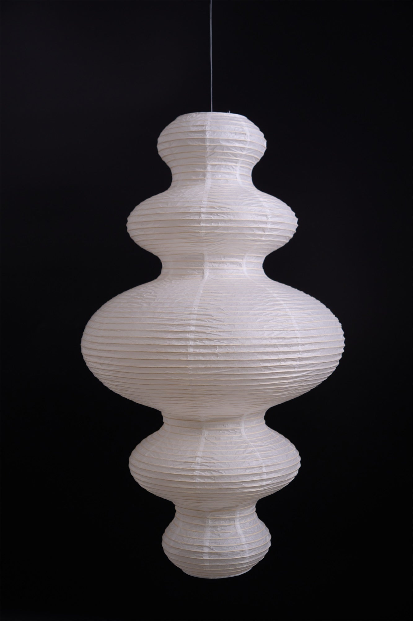 Skulpturale Reispapier-Pendelleuchte – Luxuriöse Lampe fürs Schlafzimmer