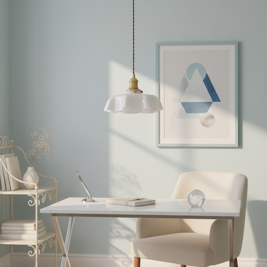 Aluneroa Vintage-inspirierte Blumen-Pendelleuchte mit sanft geschwungener Silhouette für die Innenbeleuchtung