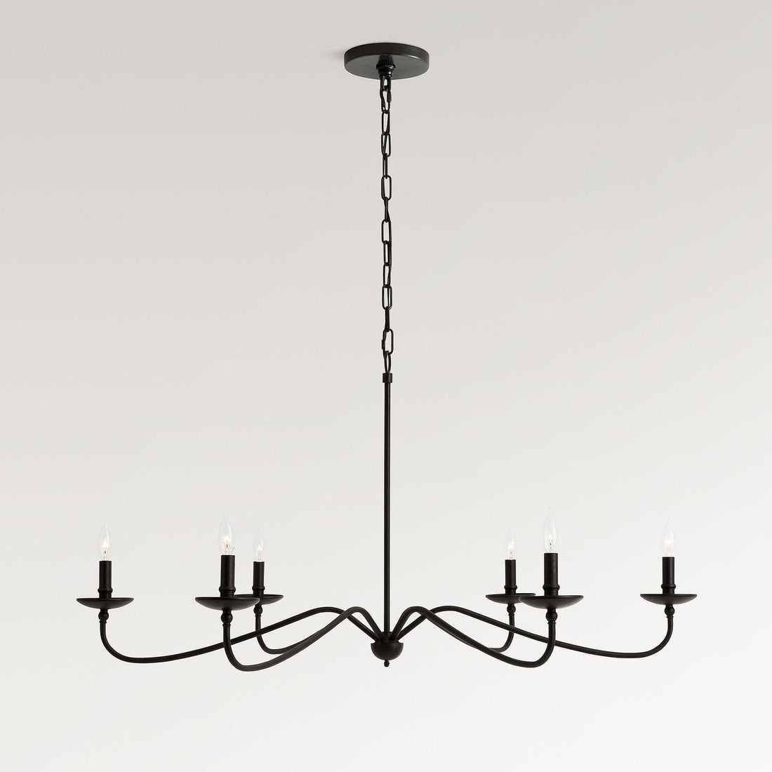 Rowan Timeless Iron Candle Design Chandelier - Industrial Interior Lighting For Bedroom