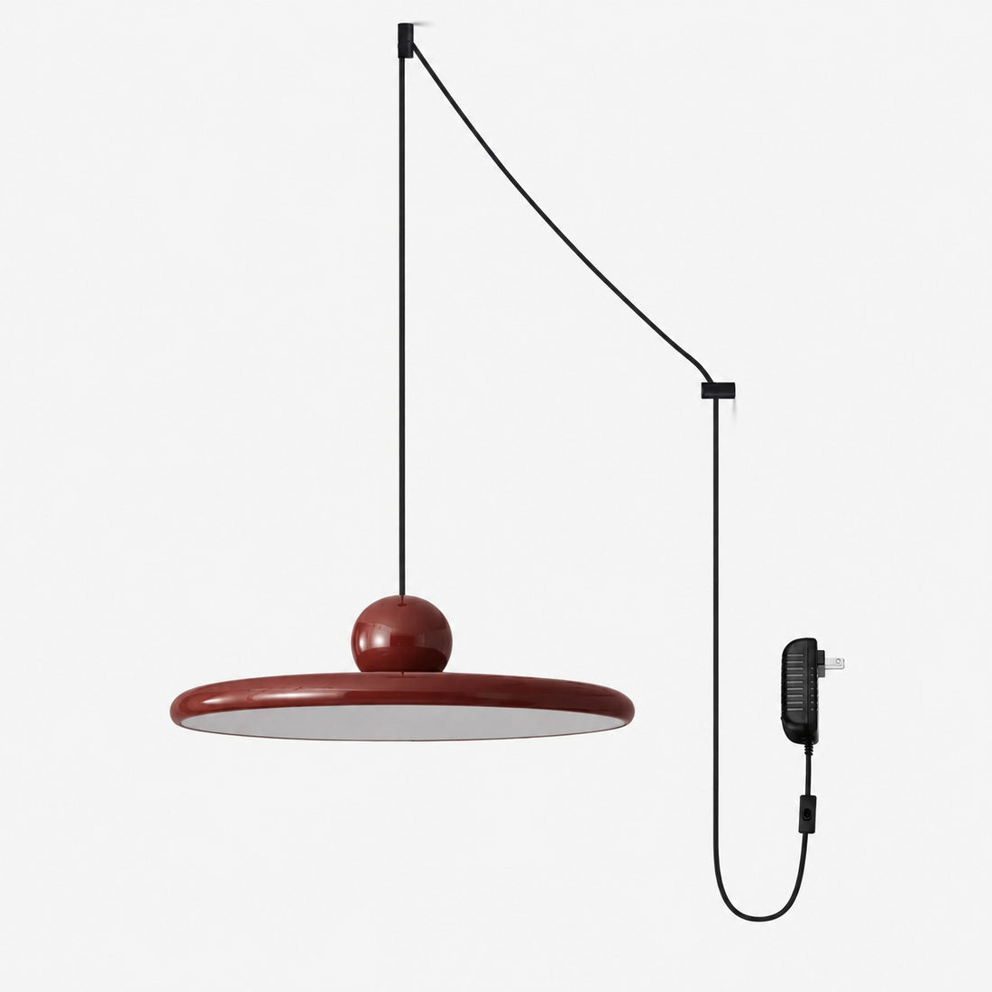 Acrylic Disc Plug-In Pendant Light