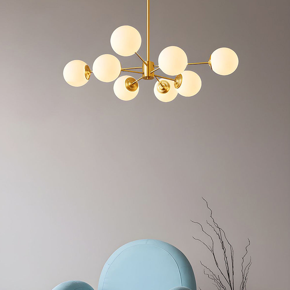 Gold Luxury Chandelier – Brass Fixture for Elegant Bedroom Décor