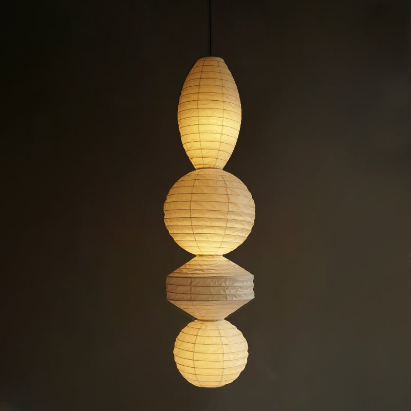 Lantern Series Pendant Lamp - Layered Xuan Paper Lamp for Dining Room