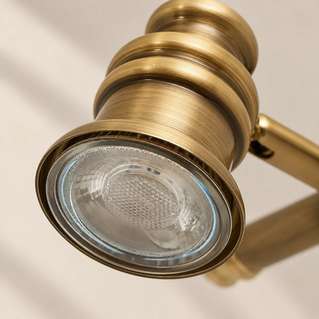 Aurelia Brushed Brass Adjustable Vanity Wall Light