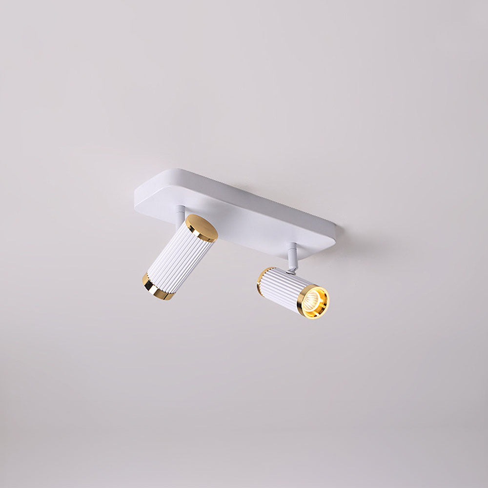 Weiße LED-Schienen-Deckenleuchte – einfache, moderne, verstellbare Metallleuchte