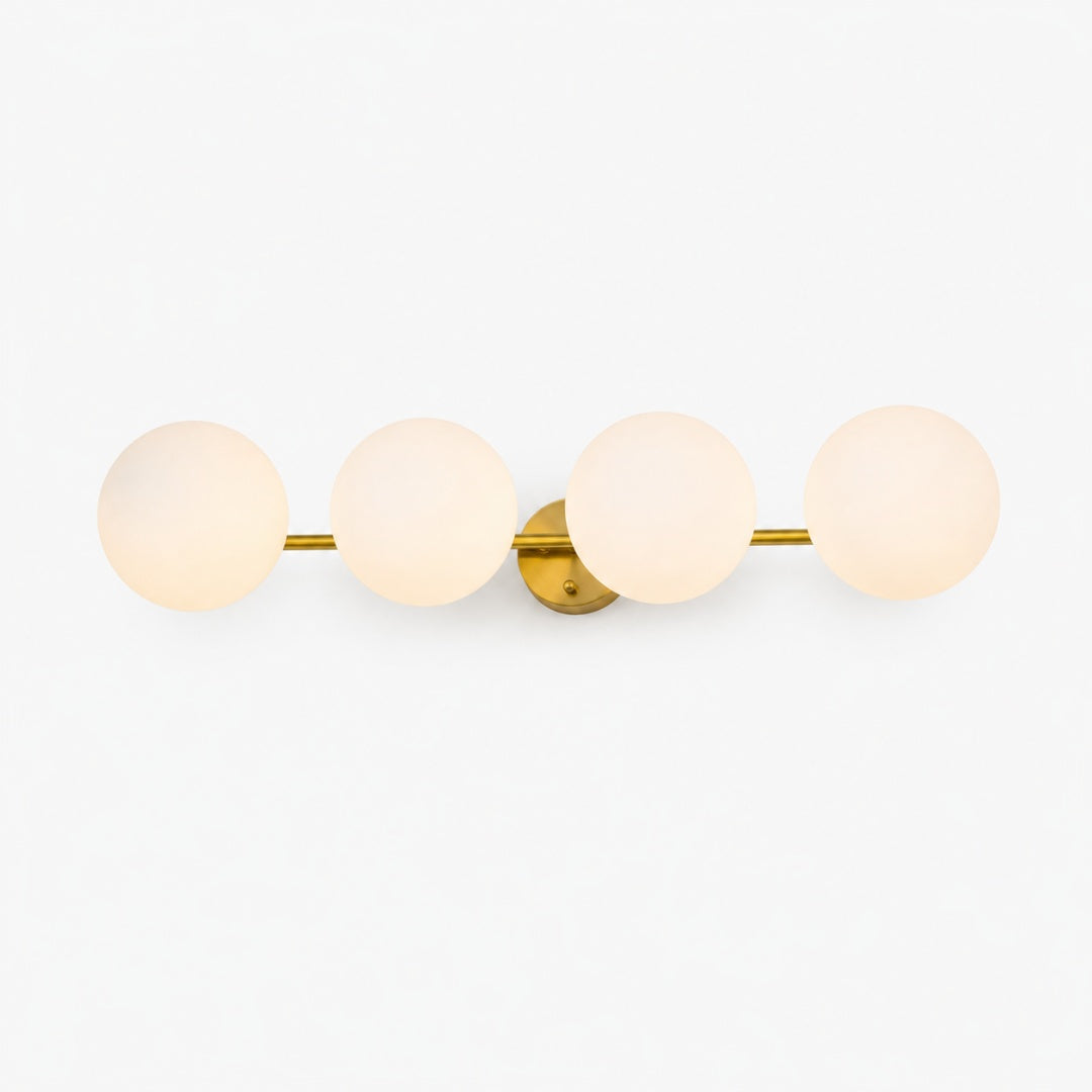 Gold Milk Glass Vanity Light