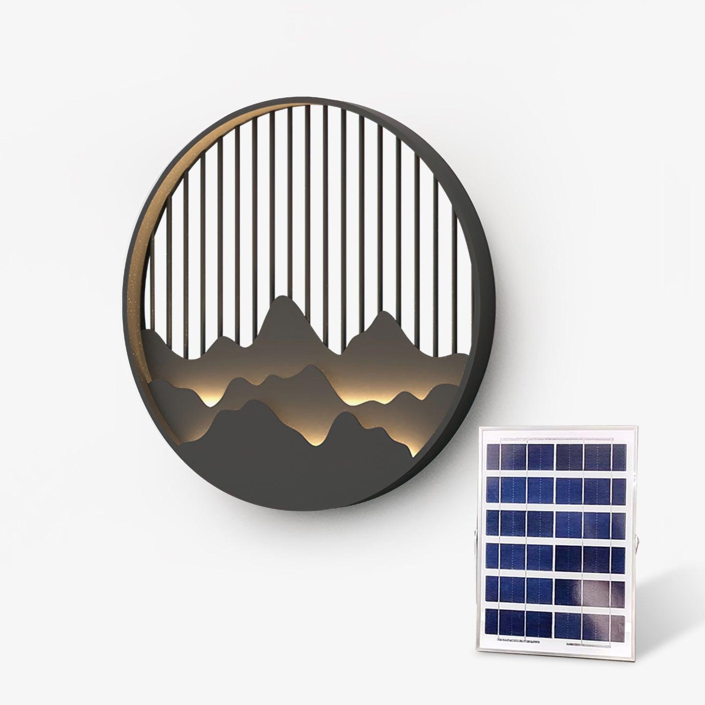 Mountain Outdoor Wall Lamp - Modern Circular Metal Light for Garden