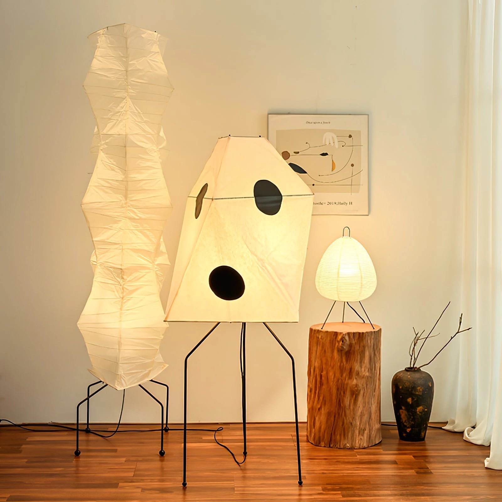 Origami Floor Lamp - Sculptural Light for Living Room & Reading Nook