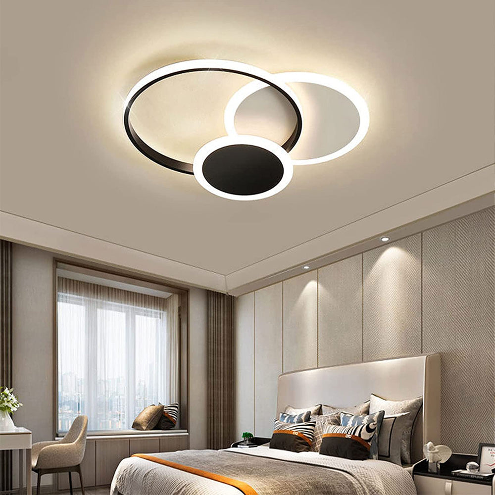 LED Flush Mount Ceiling Lamp - Elegant Acrylic Bedroom Light Fixture