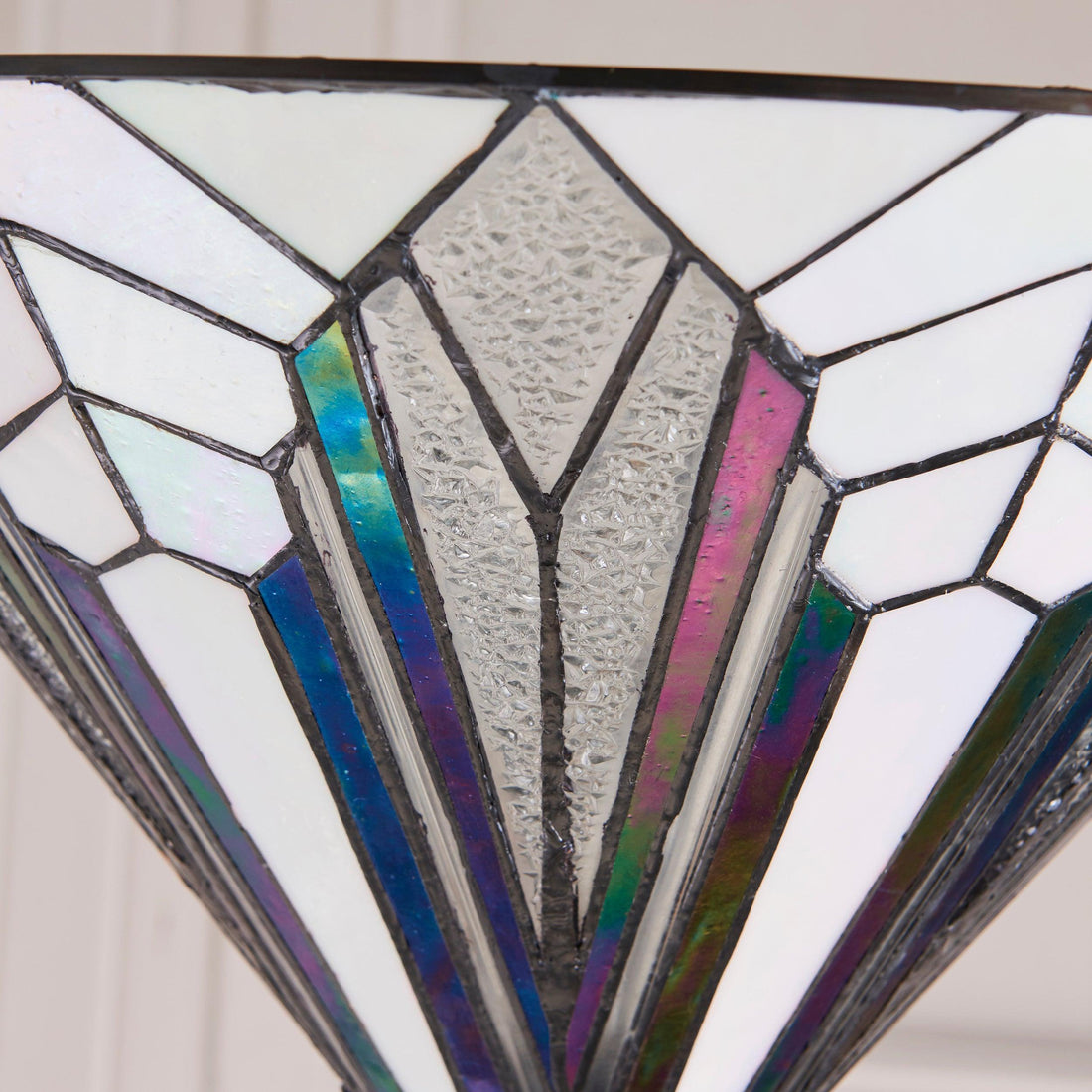 TF Astoria Tiffany Style Uplighter Lamp – Textured Glass Shade for Home and Office Ambience