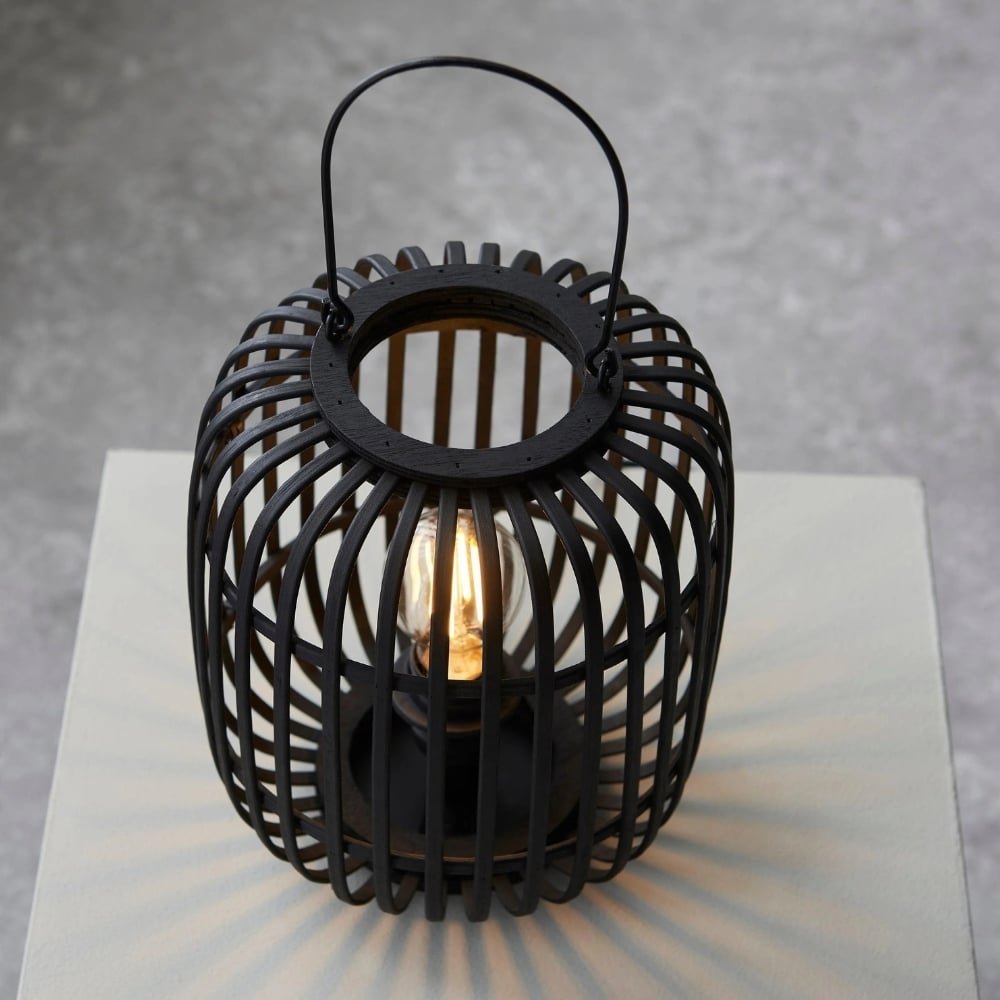 Yumeko Ambient Table Lamp - Open Bamboo Cage Design Stylish and Eco Friendly for Living & Bedroom