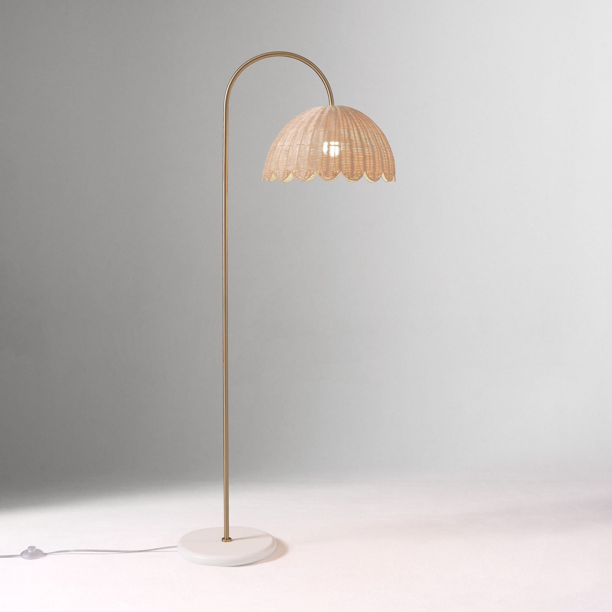 Olvara Natur Rattan Bubble Stehlampe – Kinderzimmerbeleuchtung mit Boho-Charme