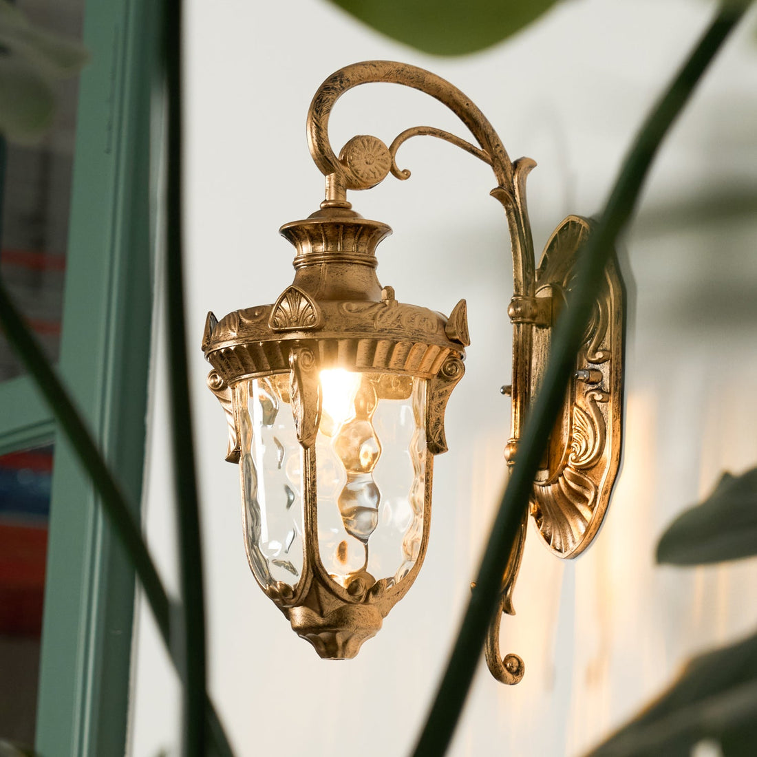 Heritage Outdoor Wall Lamp - Vintage Brass Light for Garden & Patio