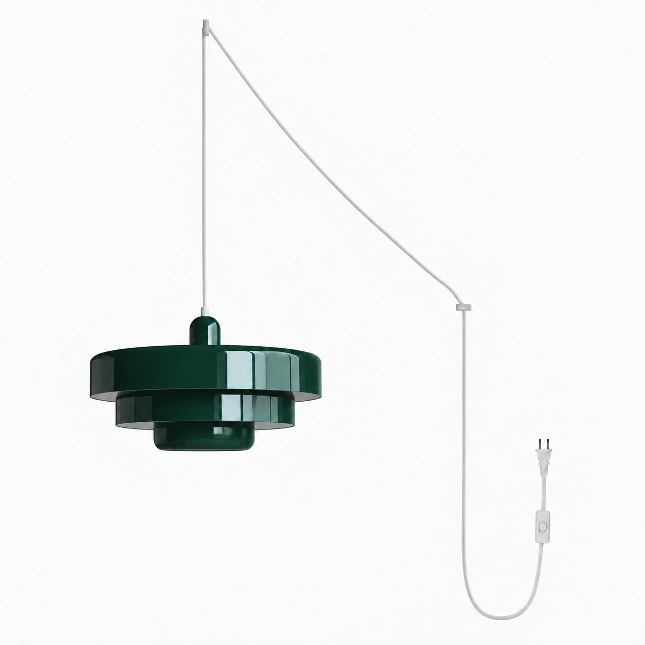 Retro Bauhaus Plug-In Pendant Light