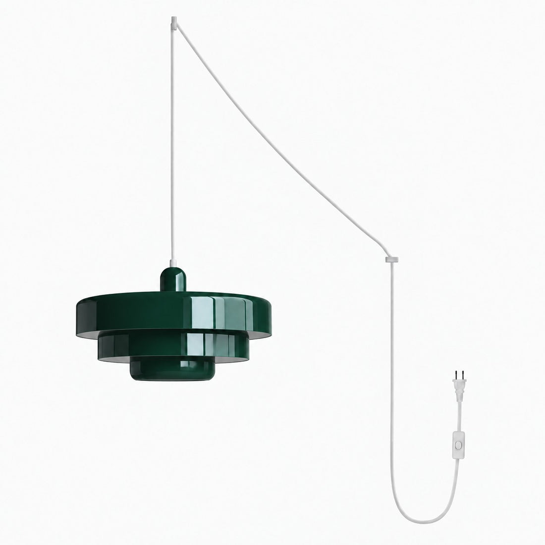 Retro Bauhaus Plug-In Pendant Light