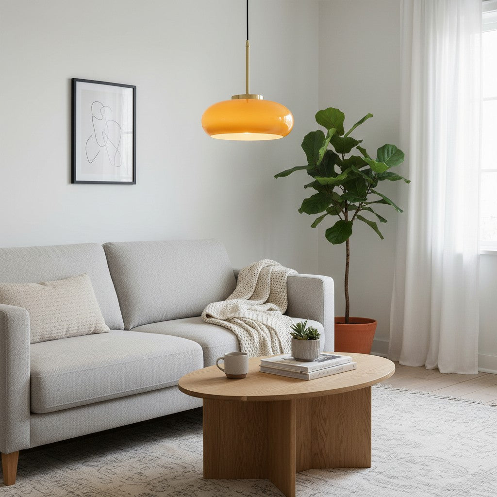 Havelo Round Glass Pendant Light - Bauhaus Pendant Light for Home N51