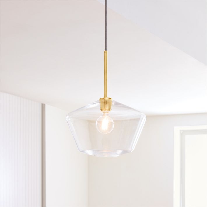 Merin Transparent Glass Sculpture Geometric Pendant Lamp