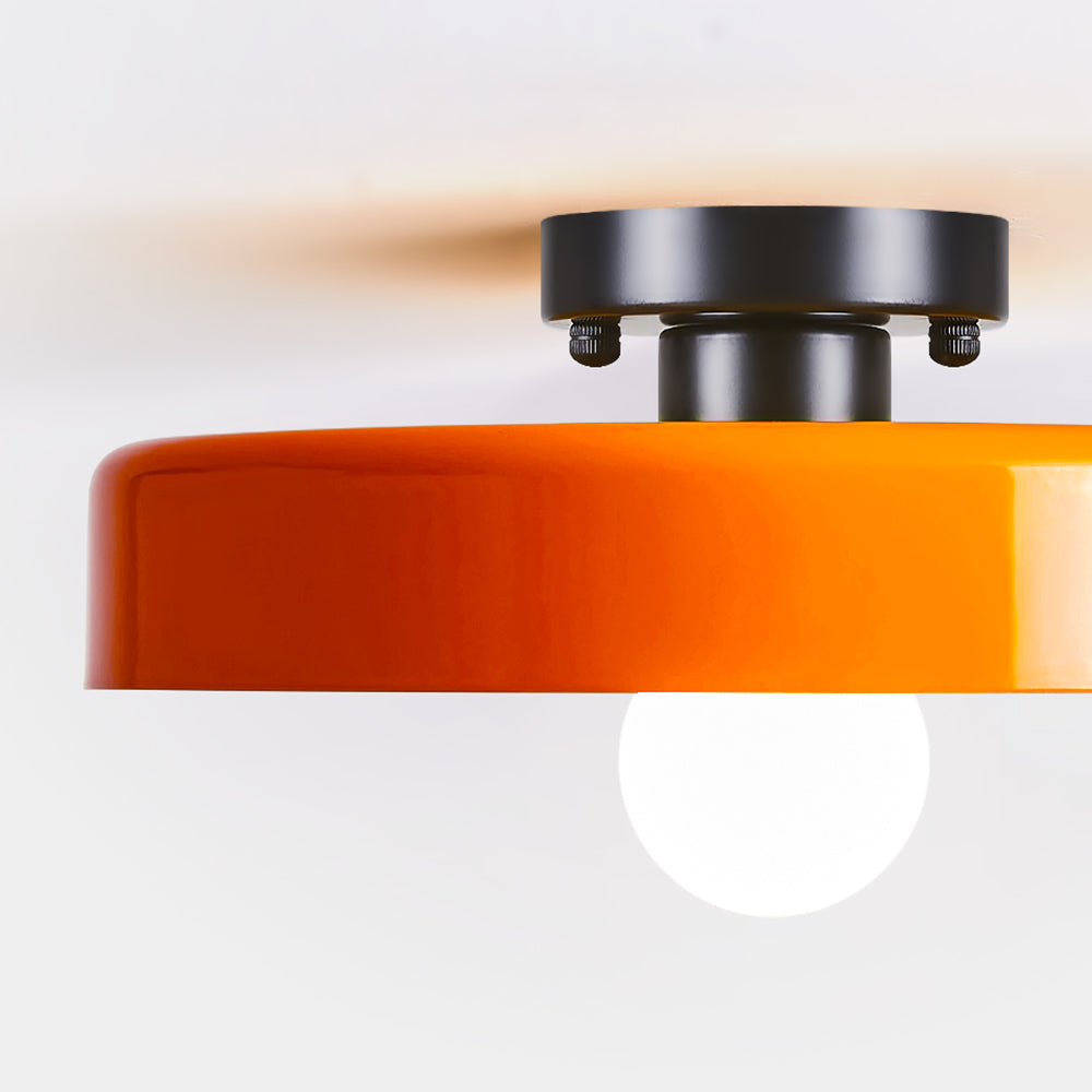 Flush Mount Art Decor Ceiling Light - Iron Round Fixture for Entryway