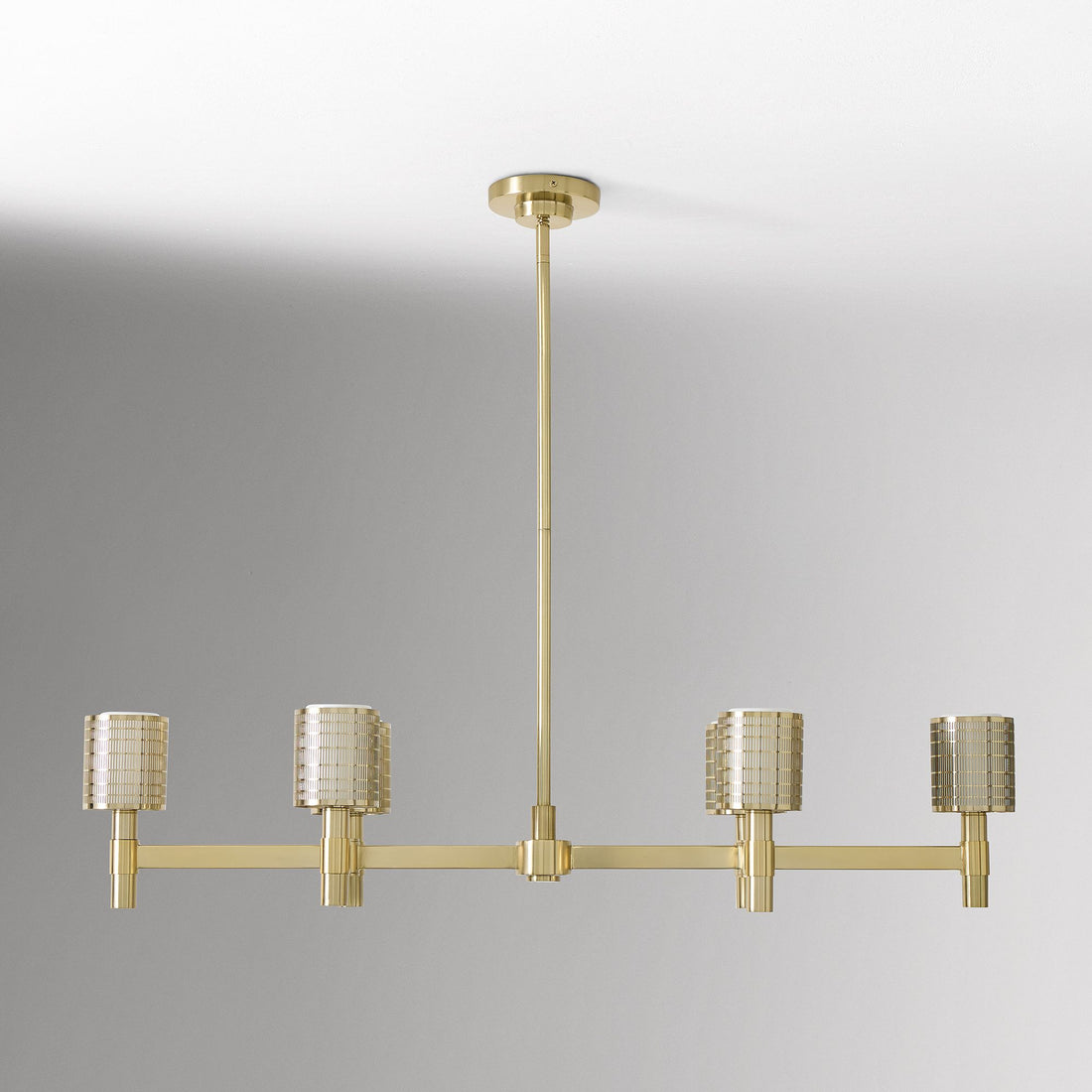 Galvia Adjustable Metal Chandelier  - 6-Light Champagne Bronze Design