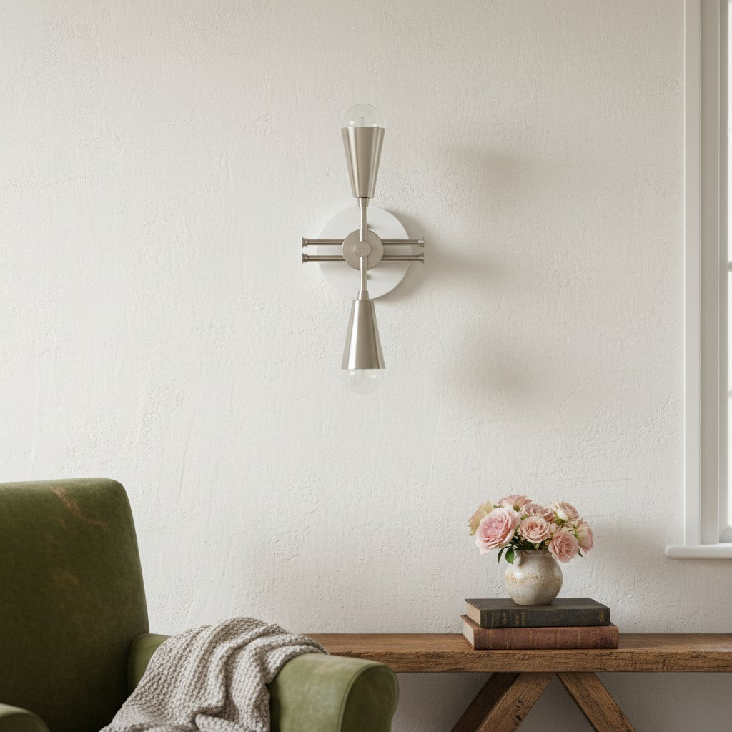 Pyralis Cone Art Deco Messing Wandleuchte - Industrielle Vanity Light