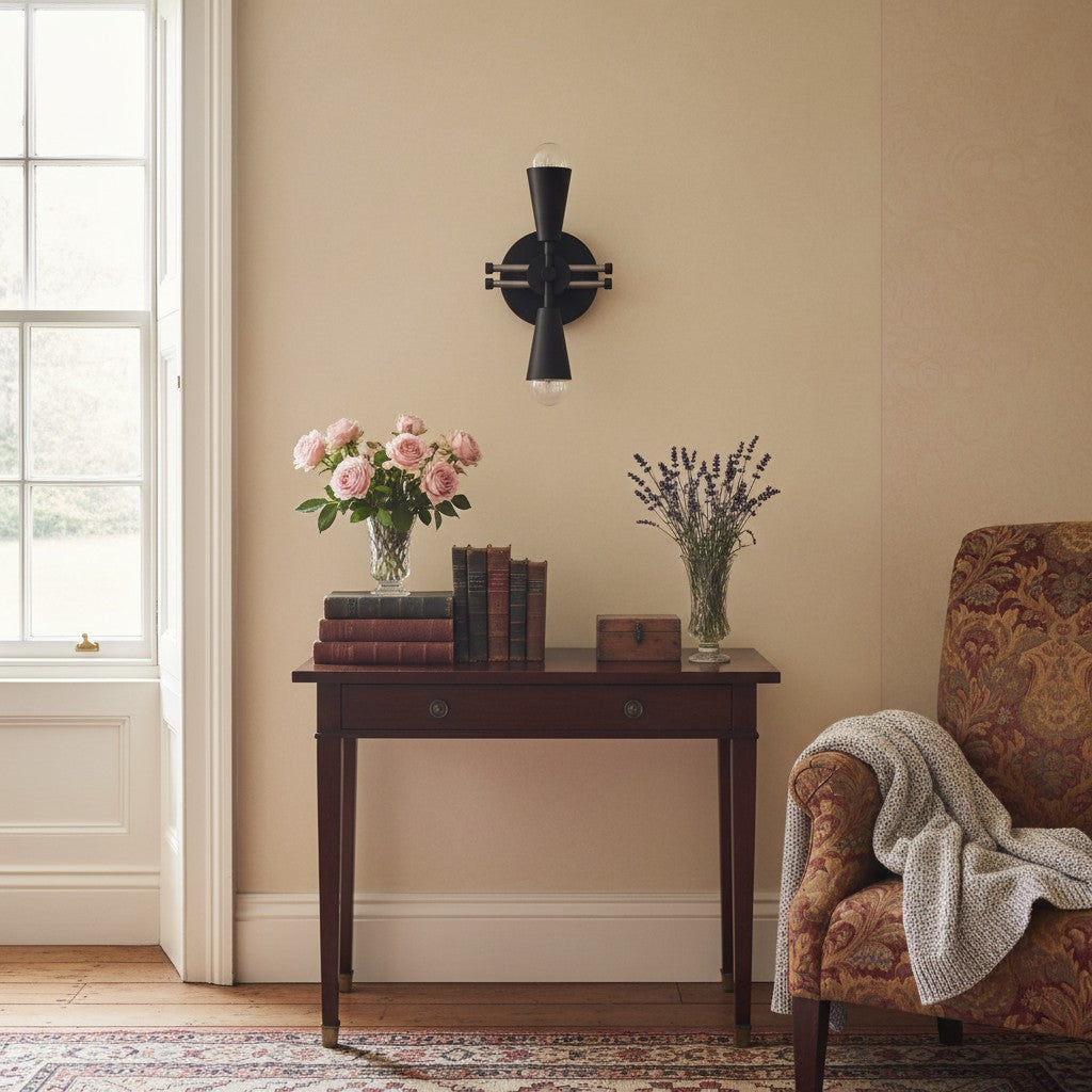 Pyralis Cone Art Deco Messing Wandleuchte - Industrielle Vanity Light