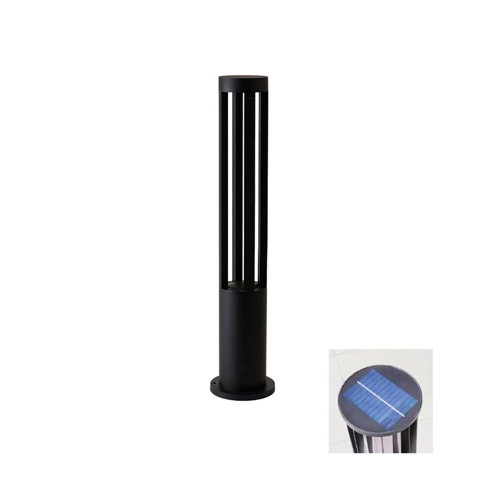 Black Solar Outdoor Post Light - Waterproof Solar Post Lamp