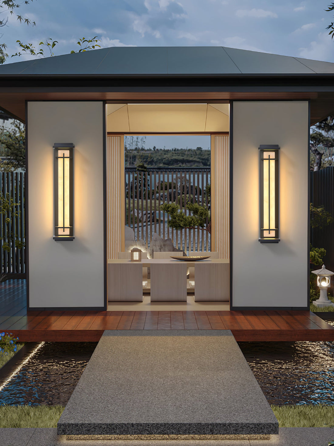 Quadratische Außenwandleuchte - Wasserdichte LED-Lampe für Garten &amp; Terrasse