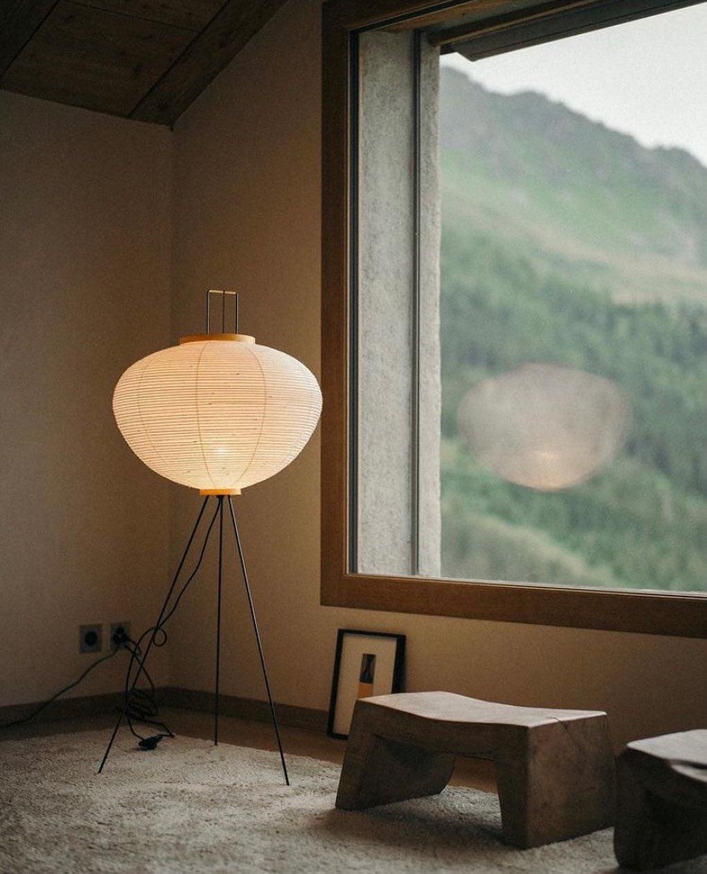 Rice Paper Floor Lamp - Bamboo Frame Soft Light for Living Room