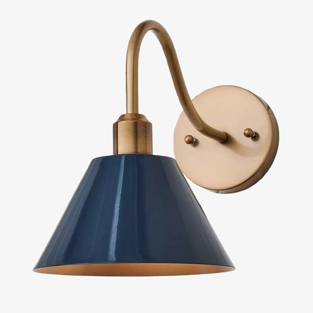 Narix Tapered Metal Wall Sconce - Clean Industrial Design in Contemporary Style for Bedroom and Lounge