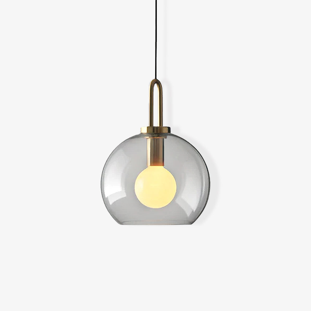 Kupferbeschichtete Glas-Plug-in-Hängeleuchte mit Kabel