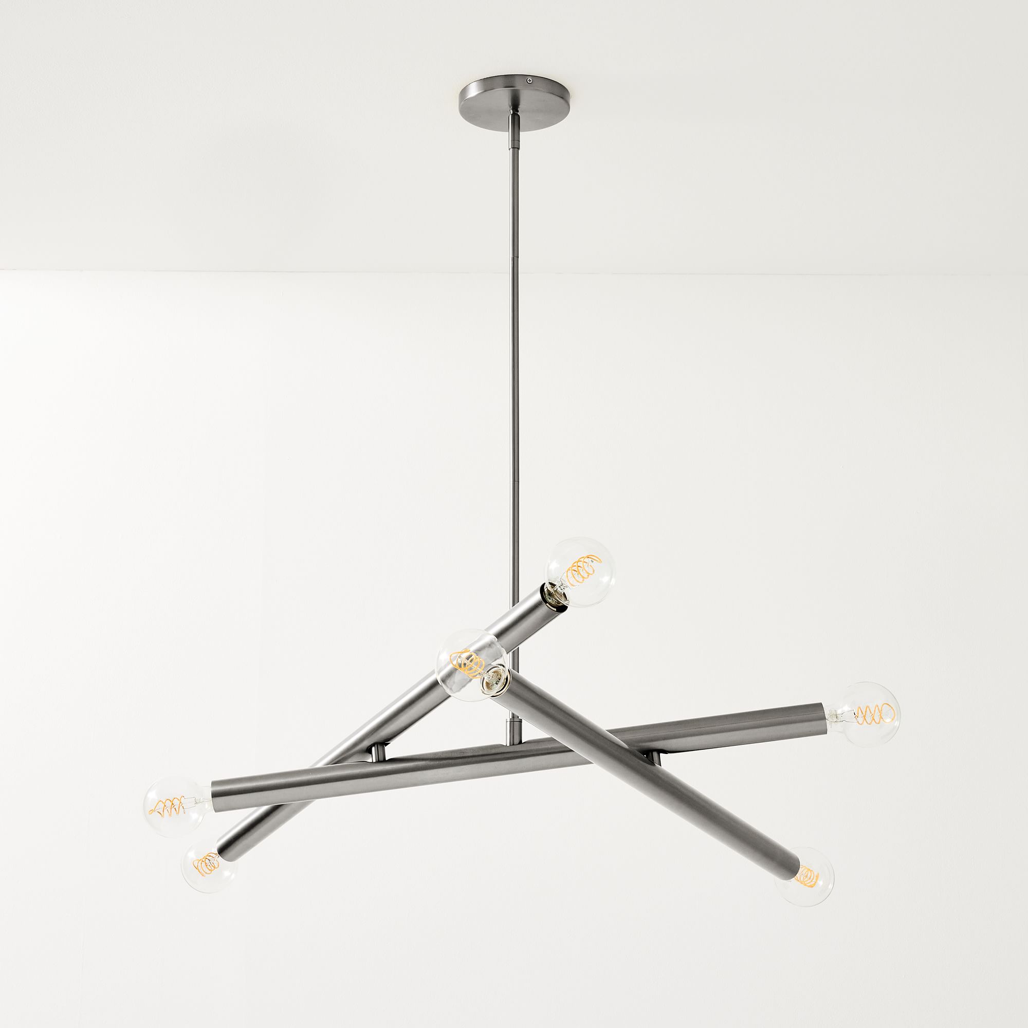 Borvia Metal Arm Chandelier - Modern Adjustable Trace Lamp for Hallway