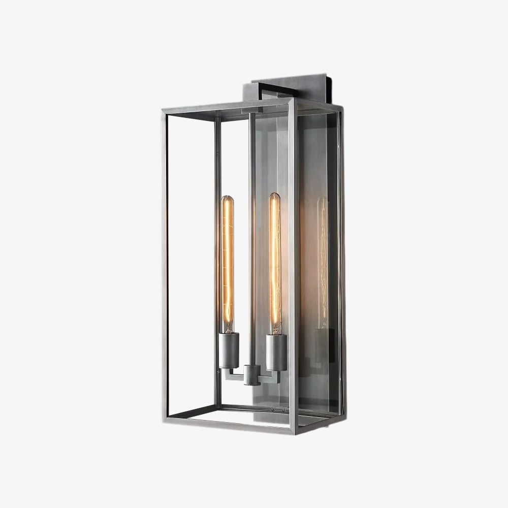 Classic Beckman Vintage Wall Sconce - Steel & Glass Linear Design