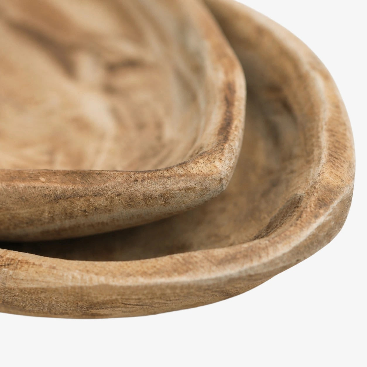 Distressed Paulownia Wood Boat-Shaped Serving Tray detail 8