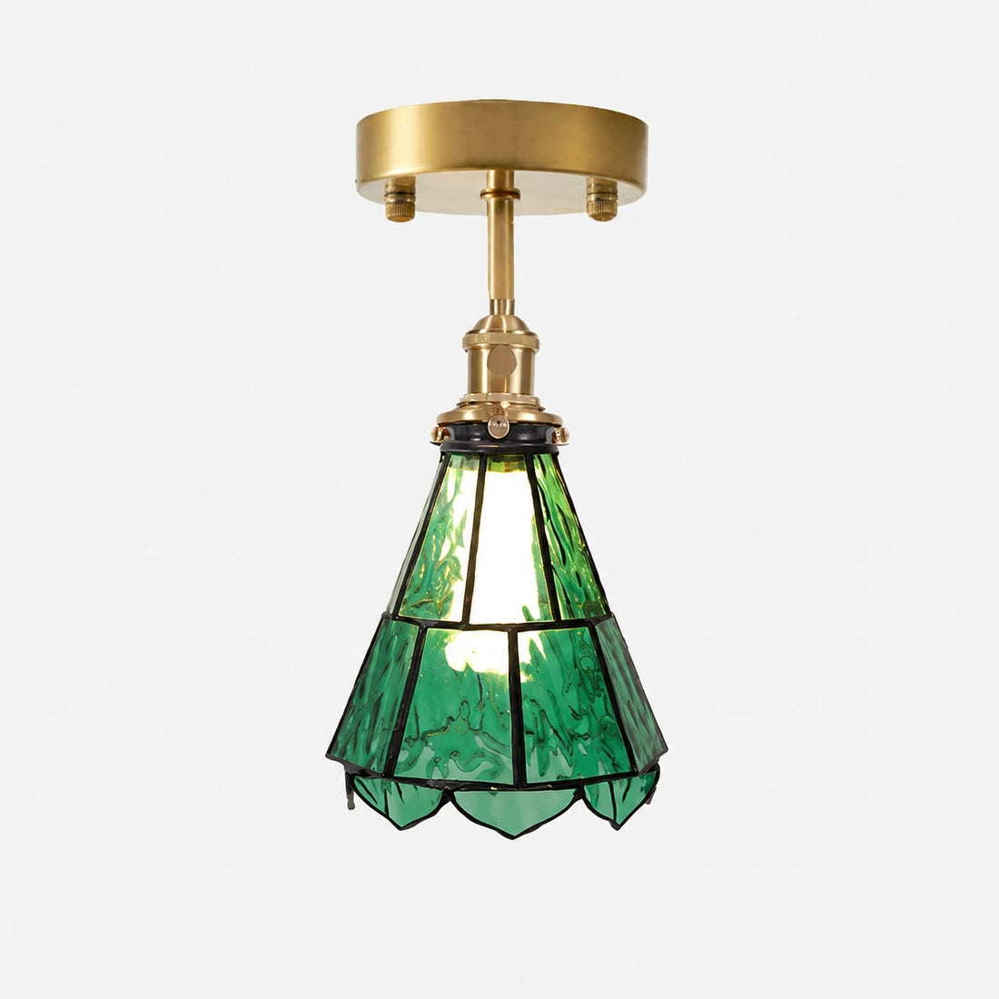 French country ripple glass light fixture